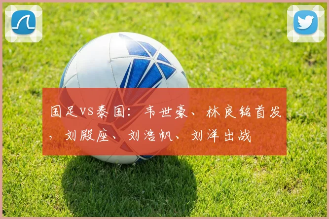 国足vs泰国：韦世豪、林良铭首发，刘殿座、刘浩帆、刘洋出战